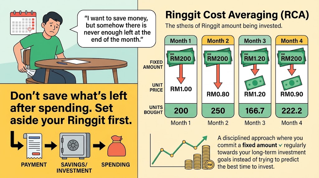 Ringgit Cost Averaging Infographic